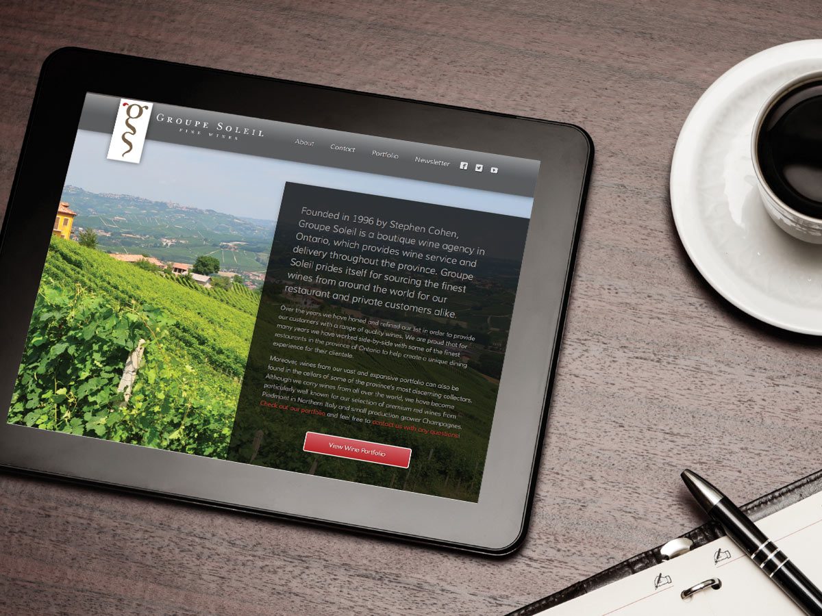 Web design and custom CMS for boutique wine agency - by Fervr Design